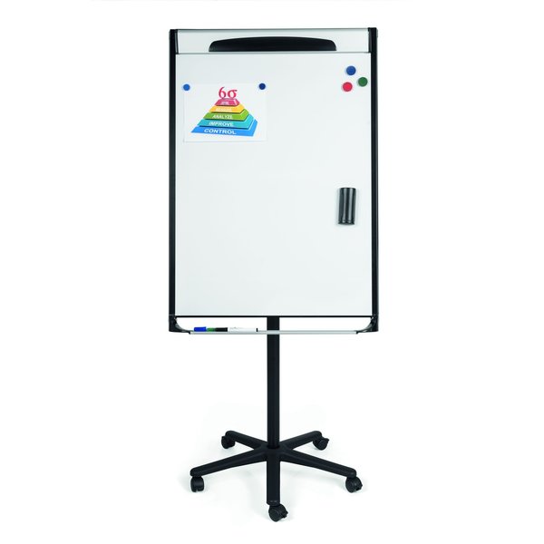 Mastervision Dry Erase Mobile Easel, Black/Silver EA48066720